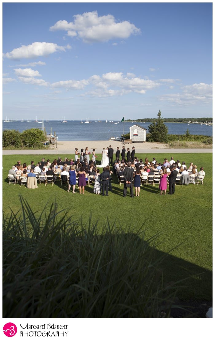Overview of the wedding ceremony, Mattapoisett, MA