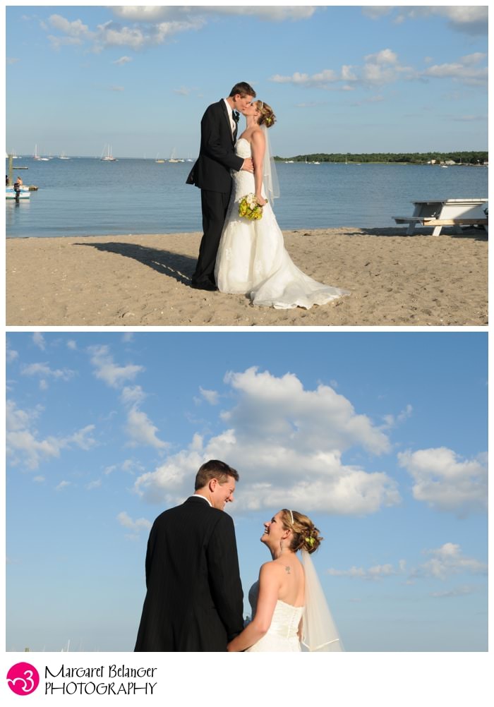 Bride and groom, beach portraits, Shining Tides
