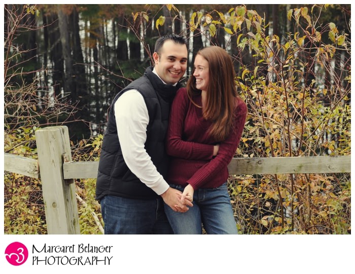 Engagement session in NH, autumn foliage