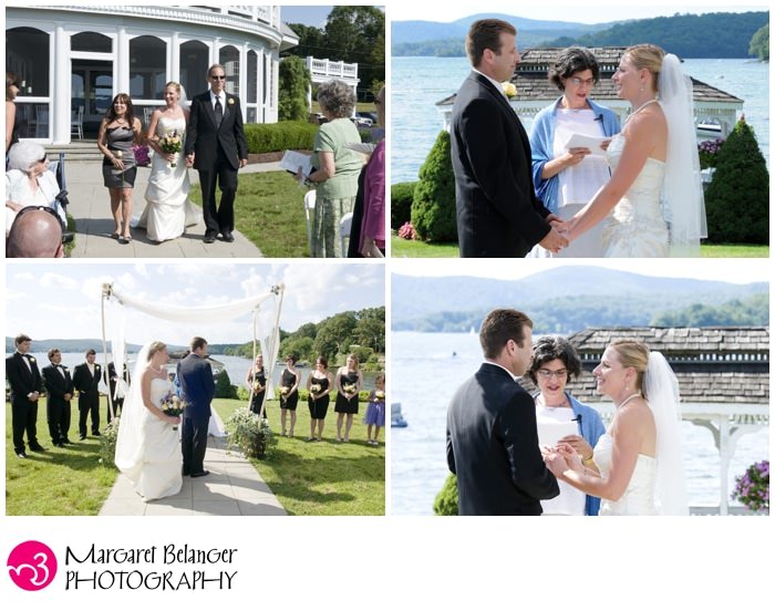Outdoor wedding ceremony, Candlewood Lake, CT