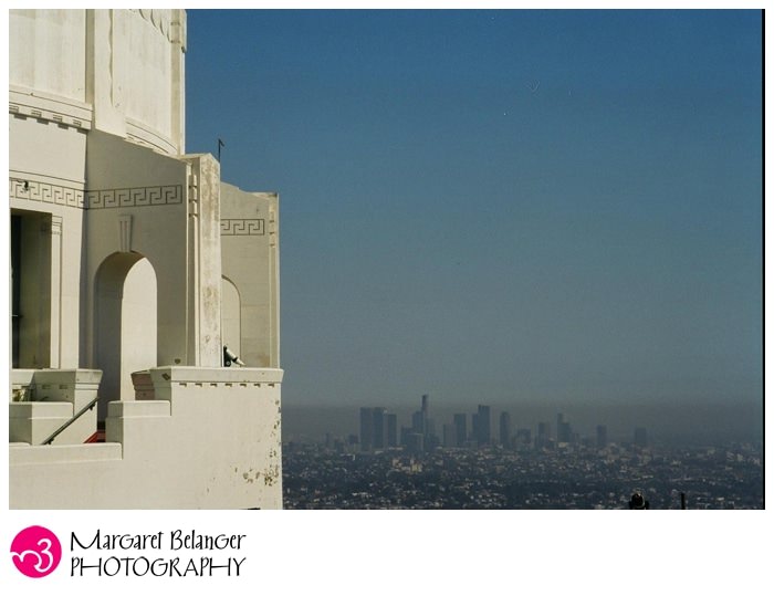 The view of downtown L.A. from the Griffith Observatory with a layer of smog