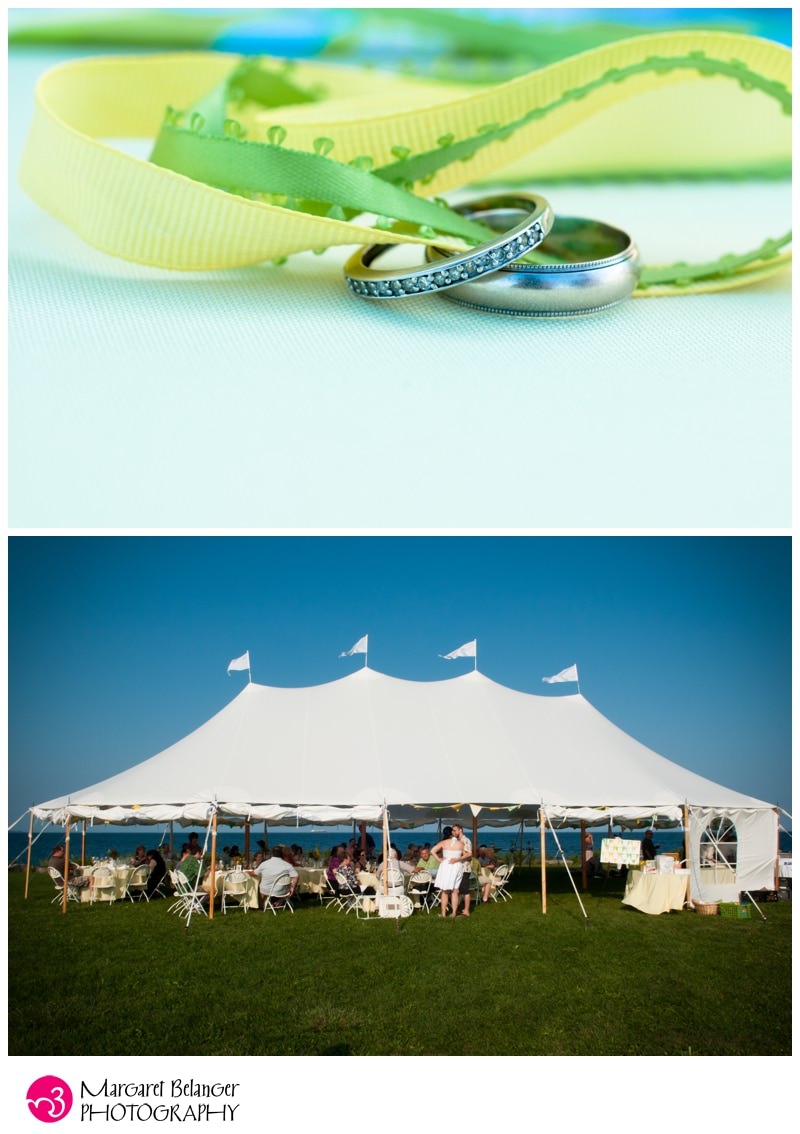 Tent wedding at Rye State Park, New Hampshire