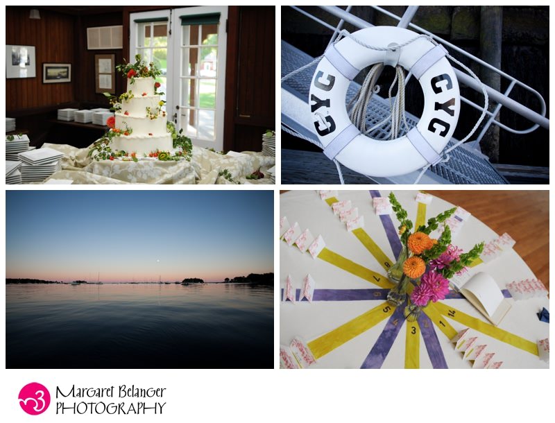 Wedding details at the Camden Yacht Club