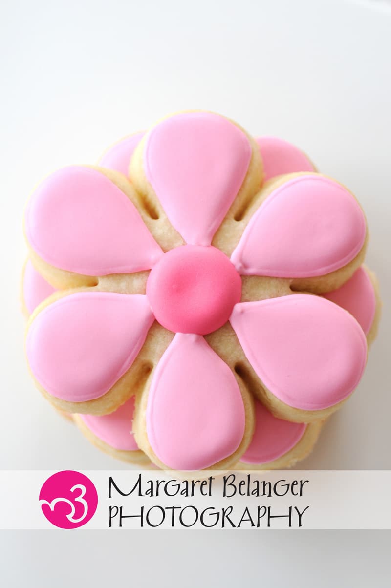 Pink flower cookies from Iced, A Cookie Company, Boston