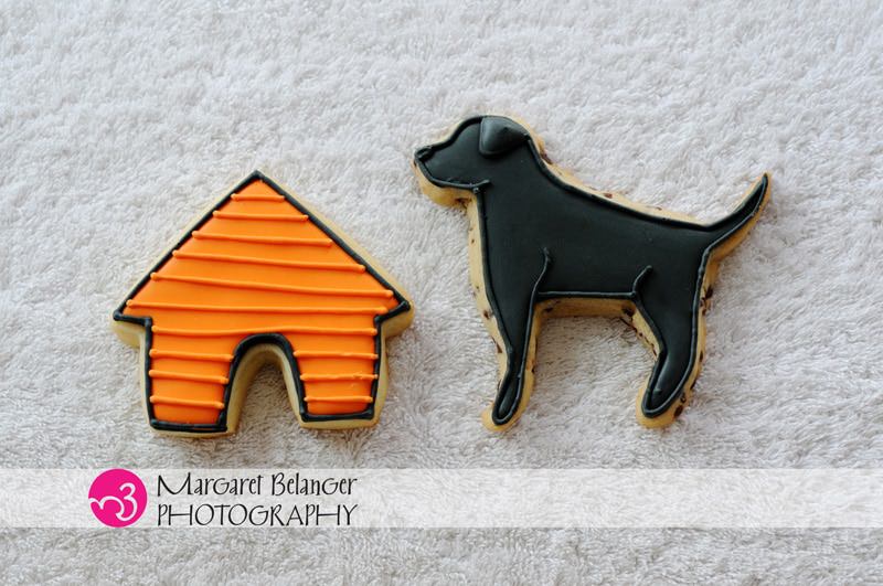 A doghouse and dog cookie made by Boston-based Iced, A Cookie Company