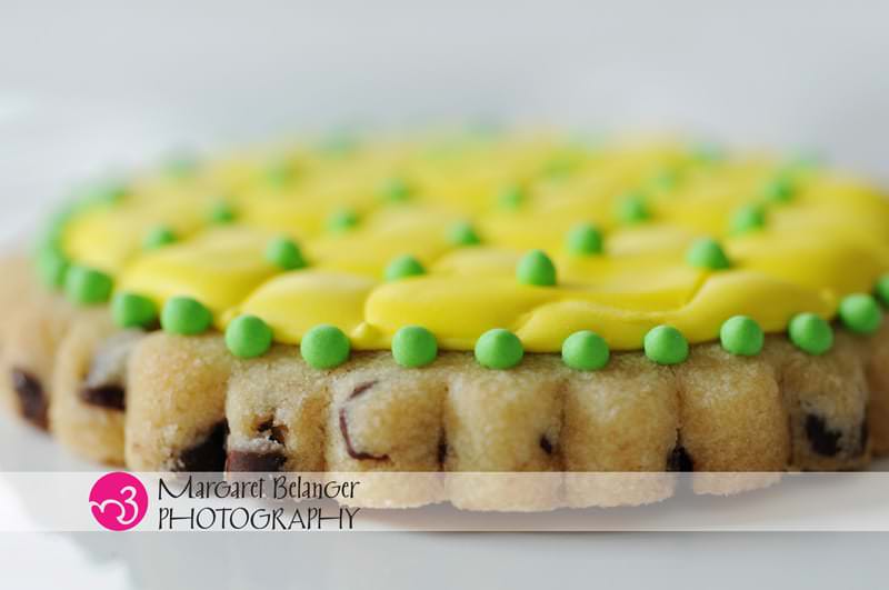 Yellow quilted cookie made by Iced, A Cookie Company, Boston