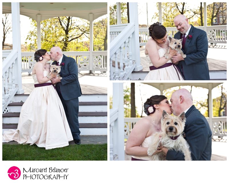 Wedding portraits with dog, Asa Waters Mansion