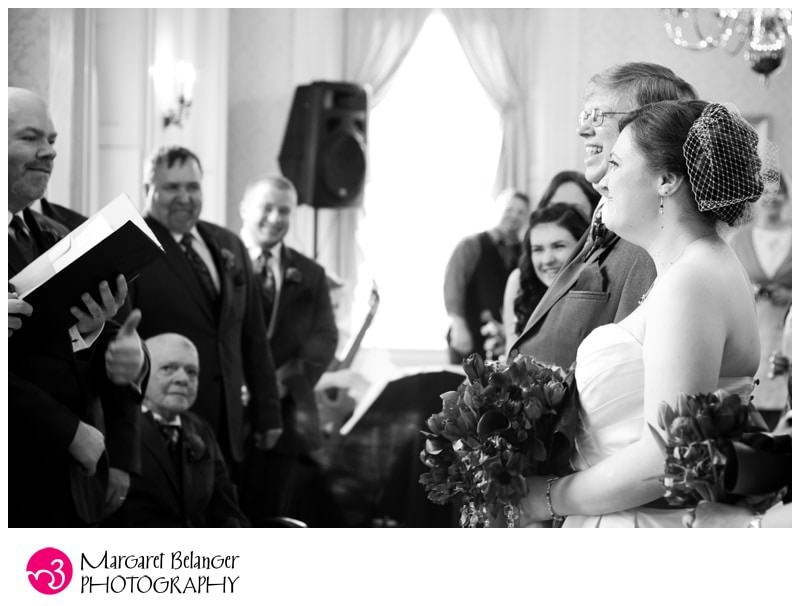 Wedding ceremony at the Asa Waters Mansion