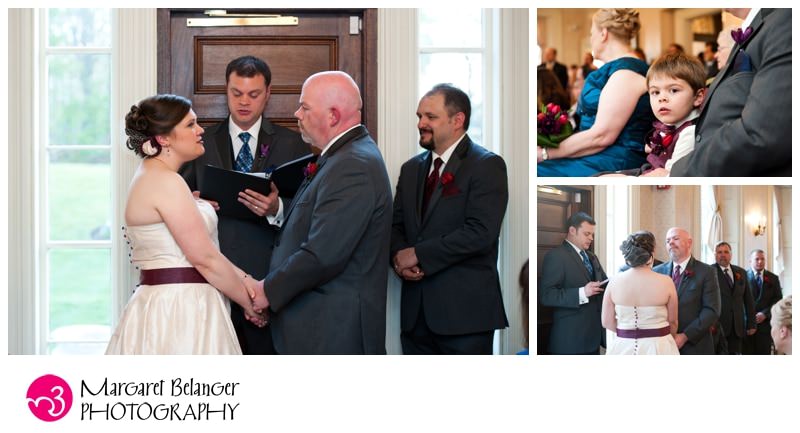 Wedding vows at the Asa Waters Mansion