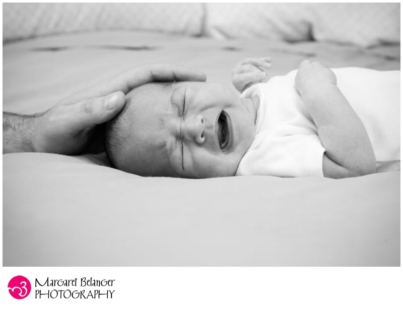 Boston newborn photography, Baby C crying