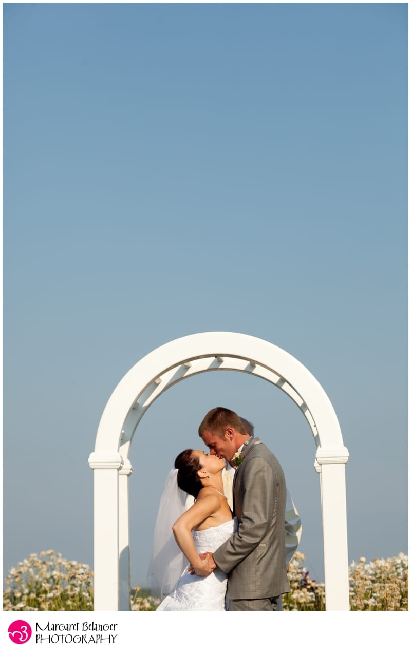Red Jacket Beach Resort wedding ceremony, first kiss