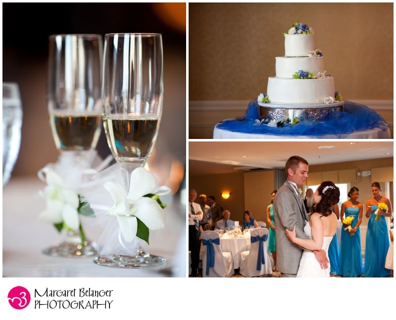 Wedding reception details at the Red Jacket Beach Resort in Cape Cod