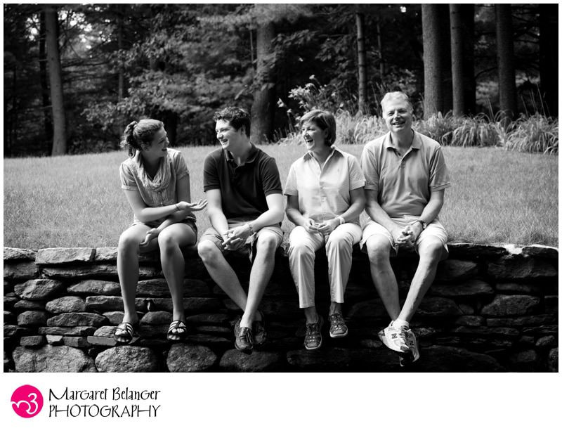 Black and white family photo, Boston family photography