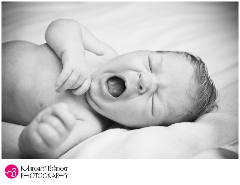 Baby yawning, Boston newborn photography