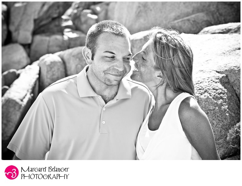 Gloucester engagement session, couple in black & white