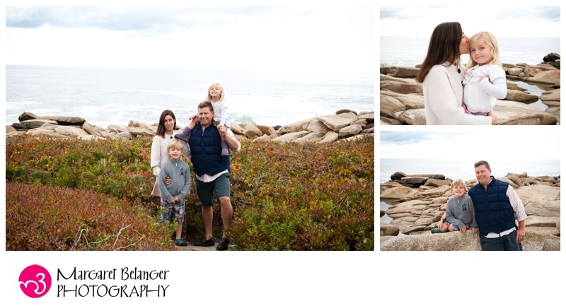 Family photos by the ocean at Halibut Point State Park, Rockport