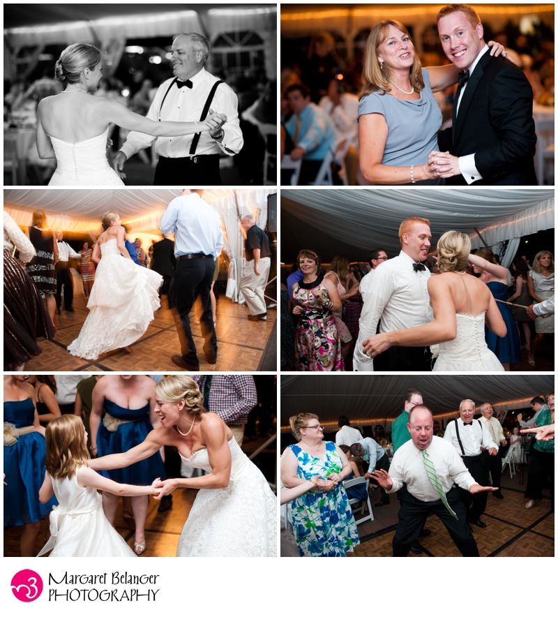Guests dancing at the Publick House wedding reception, Sturbridge, MA