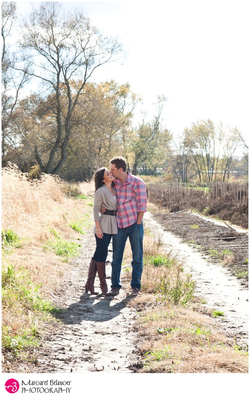 Couple at Verrill Farm, engagement session