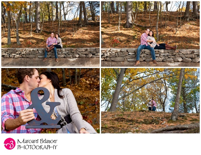 Autumn engagement session at Walden Pond, Concord, MA