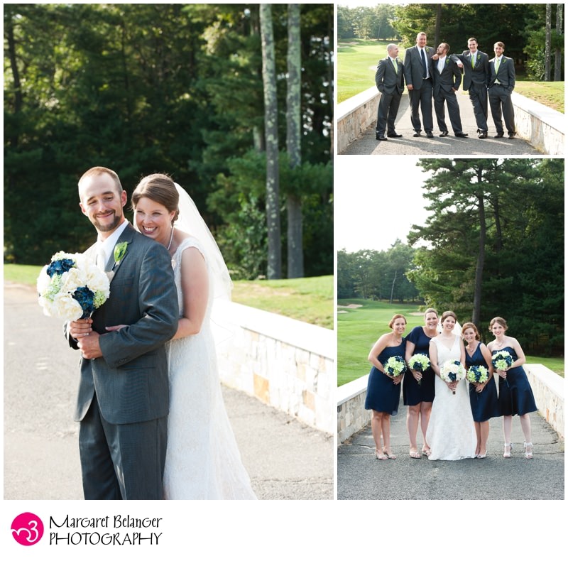 Wedding party portraits, Indian Pond Country Club