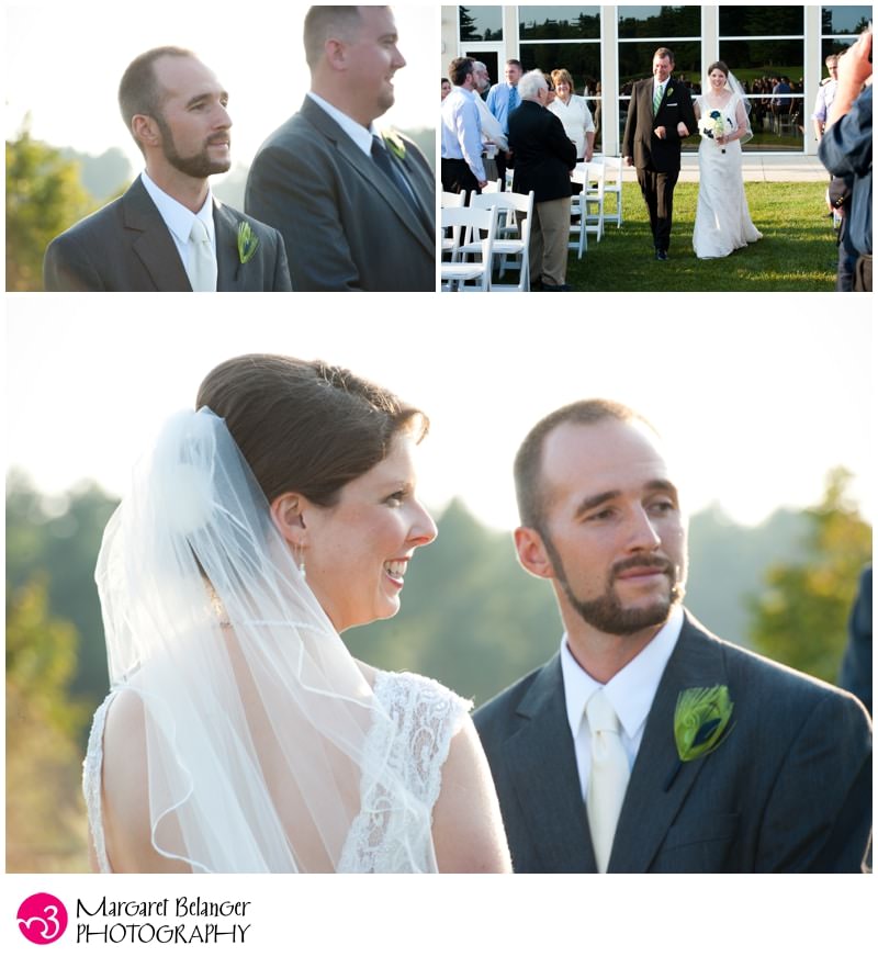 Wedding ceremony at Indian Pond Country Club, Kingston, MA