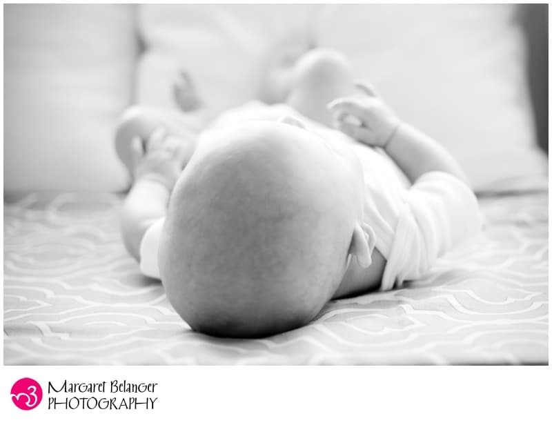 Black and white photo of baby, Boston