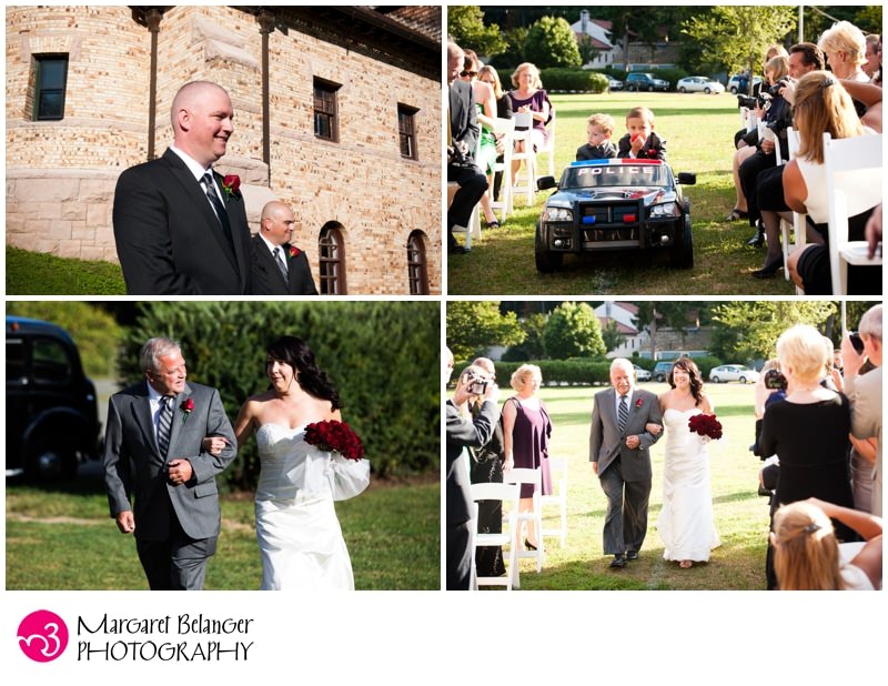 Wedding ceremony, Larz Anderson Auto Museum, Brookline