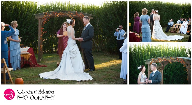 Wedding ceremony vows, Kinney Bungalow, Rhode Island