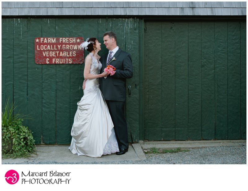 Farm stand wedding portraits, Kinney Bungalow, Rhode Island