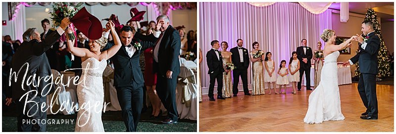 Bride and groom's first dance at their Castleton wedding reception, Windham, NH