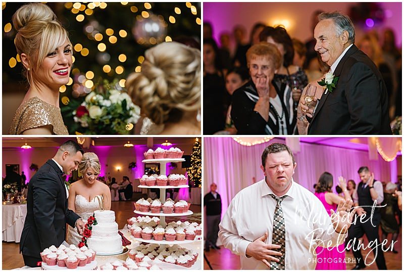 Scenes from a Castleton winter wedding reception, Windham, NH