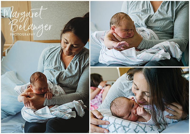 Brigham and Women's Hospital Fresh 48 newborn session - mom and baby
