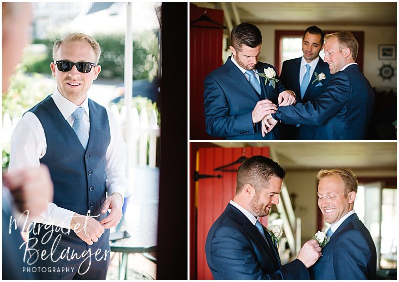 New Seabury Country Club wedding, groom getting ready
