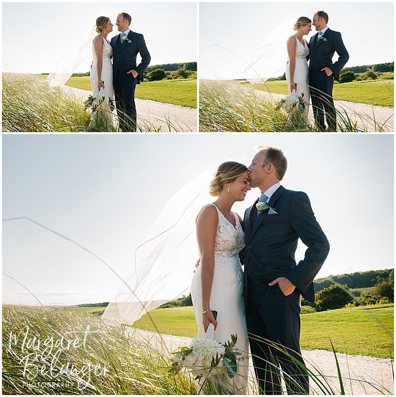 New Seabury Country Club wedding, portraits of bride and groom at country club