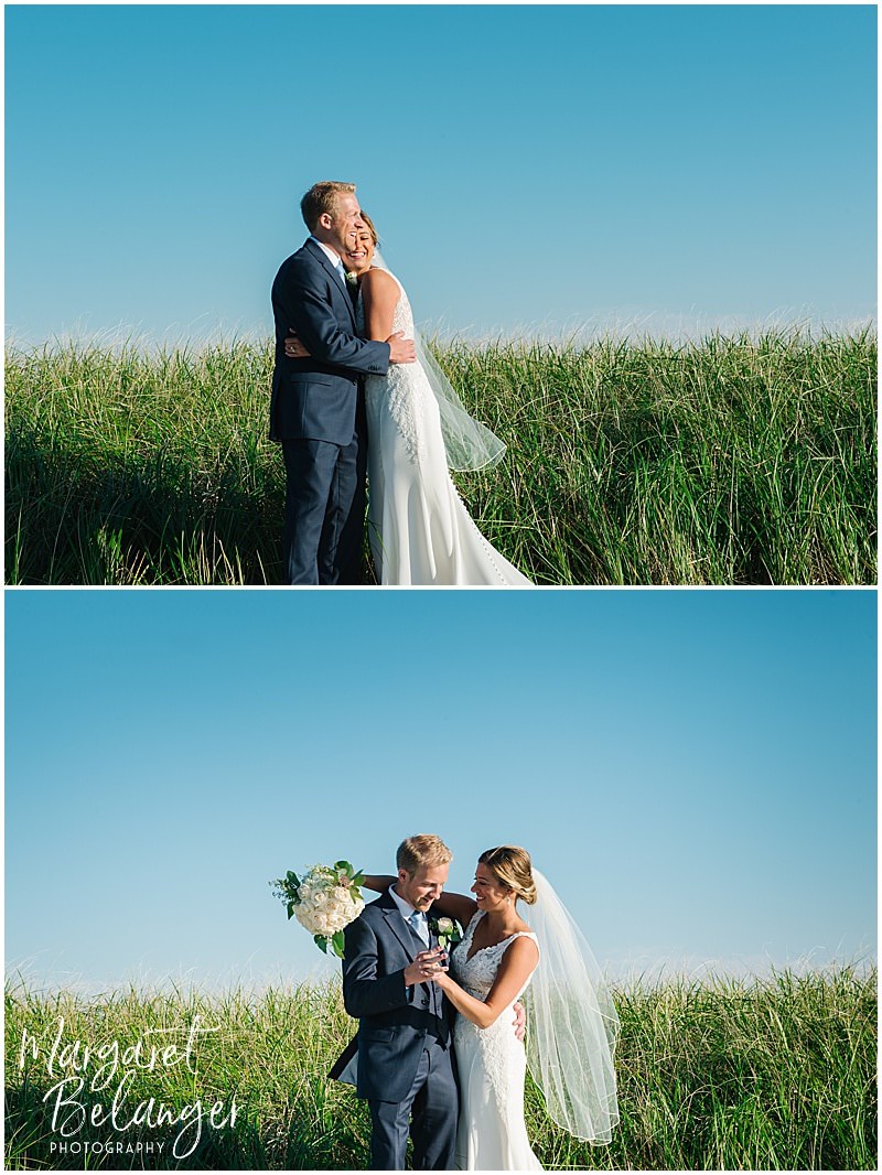 New Seabury Country Club wedding, portraits of bride and groom at country club