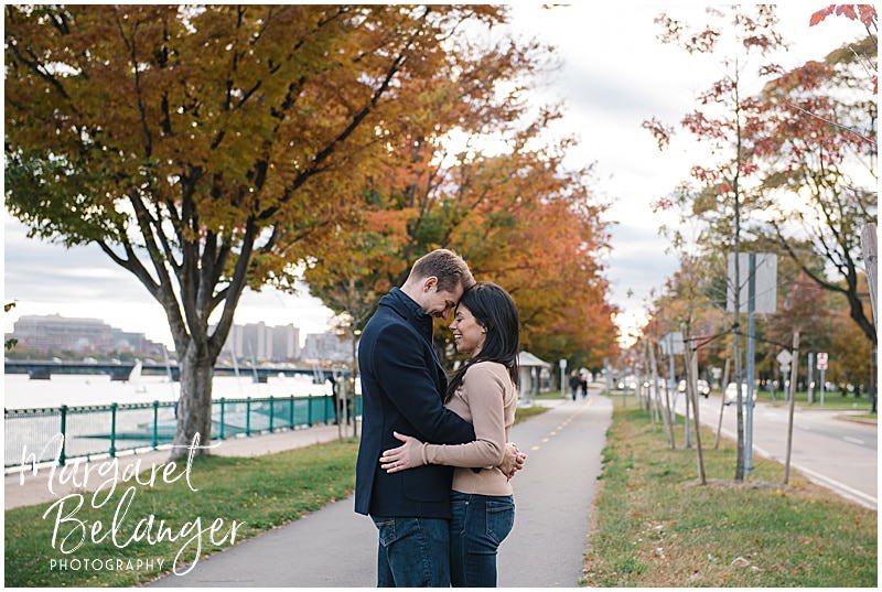 Charles River Cambridge engagement session
