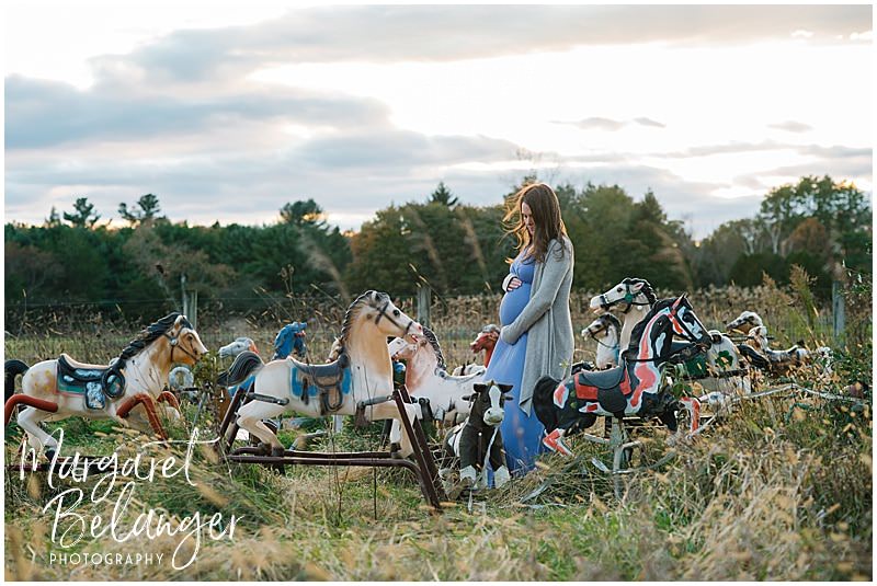 Rocking Horse Graveyard Lincoln MA maternity session