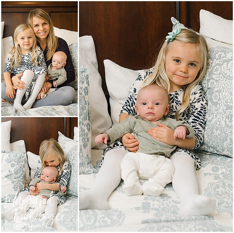 Charlestown newborn session, sister and baby brother