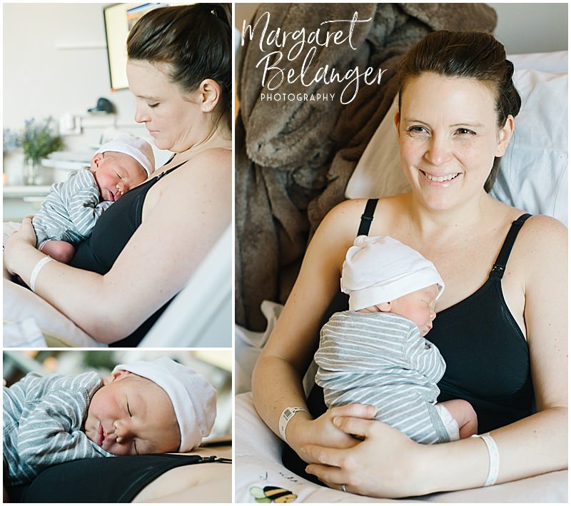 Brigham and Women's Fresh 48 session, mom and newborn baby