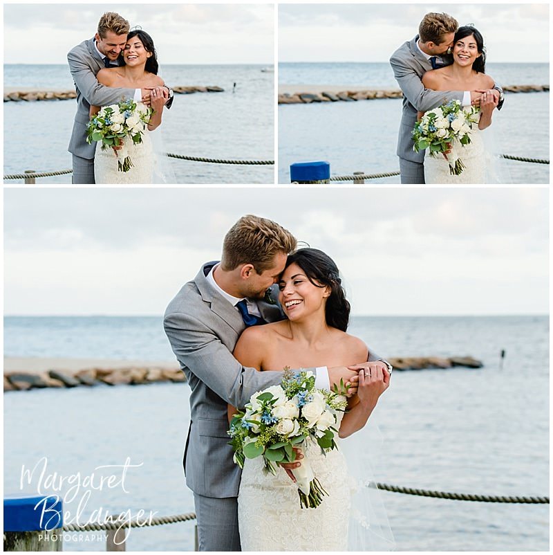 Wychmere Beach Club Cape Cod Wedding bride and groom portraits